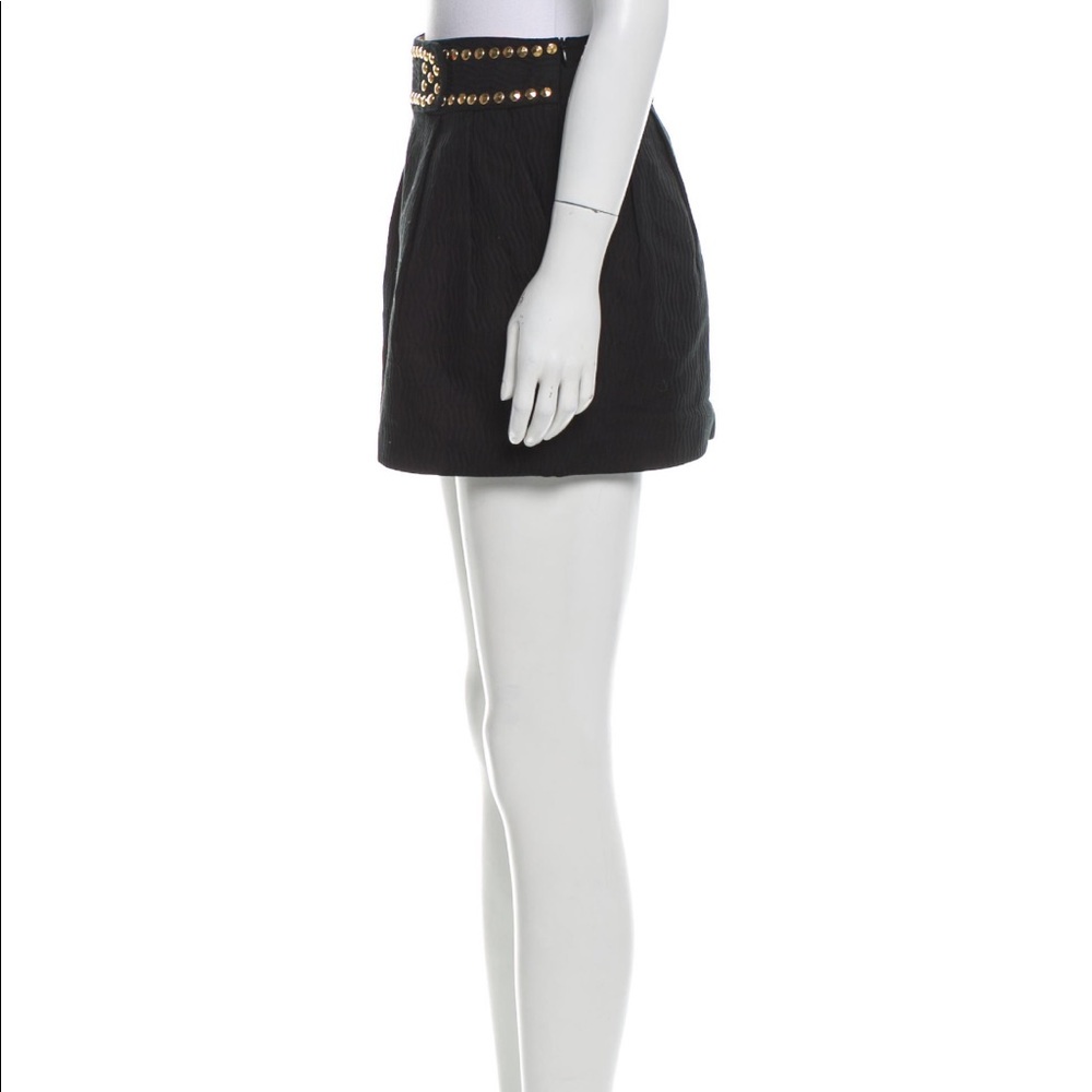 Milky studded mini skirt